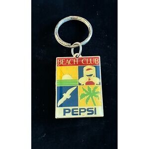 Vintage Multicolored Keychain Advertising Pepsi-Cola Pepsi Beach Club